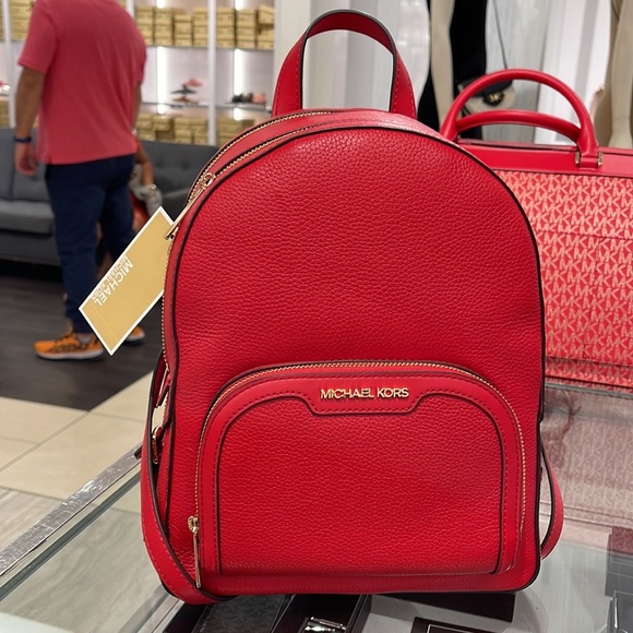 Michael Kors Jaycee Medium Pebbled Leather Backpack
Bright Red
NWT - Picture 3 of 16
